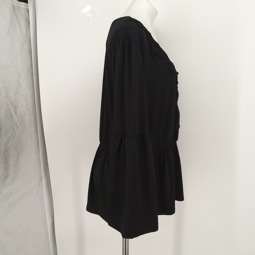 MAURICES XXL. LACK EMBELLISHED FLARE SLEEVES TOP - Picture 5 of 8